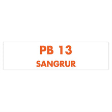 Load image into Gallery viewer, Sangrur - Bumper Sticker - 15&quot; × 3.75&quot; / Rectangle / White - PB Zero
